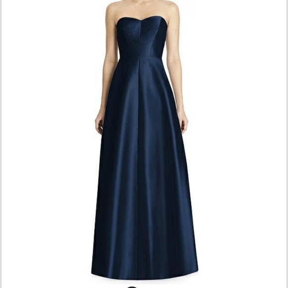 ALFRED SUNG Dresses & Skirts - Strapless Gown Midnight Blue